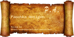 Paschka Antigon névjegykártya